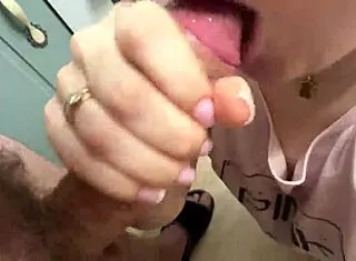i get the best blowjob ever from my stepsister cum all over her pretty face then lick every drop off