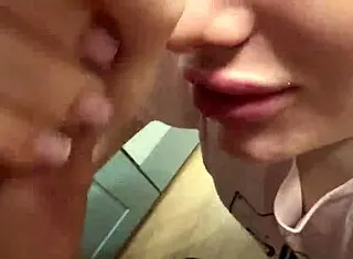 i get the best blowjob ever from my stepsister cum all over her pretty face then lick every drop off