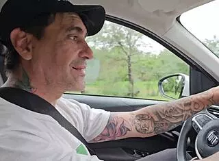 Neighbor Risks It All Sucking Huge Cock in Car Till Street Cum Flood