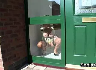 Unfaithful English MILF Lady Sonia Flaunts Massive Jugs in Lingerie Fetish