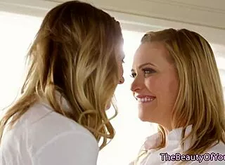 Classy Petite 18+ Teens Finger and 69 in Sensual Lesbian Erotic Couple Play