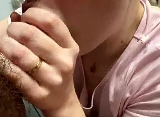 i get the best blowjob ever from my stepsister cum all over her pretty face then lick every drop off