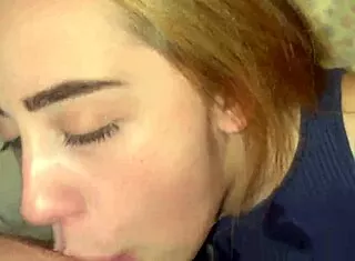 stepdaughter's sloppy deepthroat blowjob ends with messy face fucking 💦😩🍆