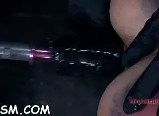 Bound Sadomasochism Slave Endures Rough Doggystyle Pounding