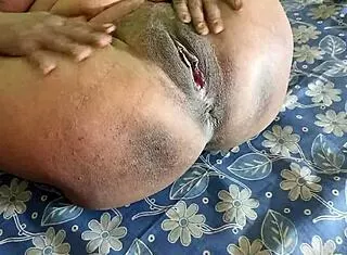 indian housewife maid spreads legs fingering wet puffy pussy and asshole nude body show