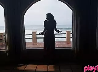 angel constance mesmerizes as beautiful indian teen in sensual striptease undressing petite body small tits tight pussy