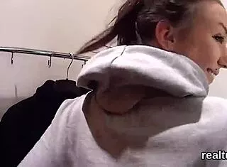 Flawless czech nympho teen stripped and drilled hard pov after supermarket tease