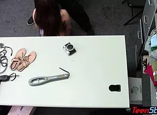 Curvy Shoplifting Teen Bends For LP Officer's Doggystyle Pounding