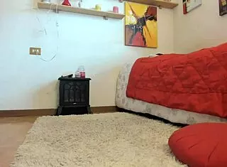 Chubby Italian babe masturbates juicy hairy cunt close-up