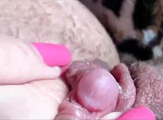 she rubs her big clit up close until the intense pussy orgasm hits hard.