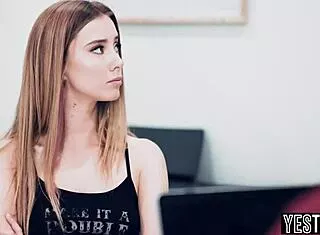 hey teen stepdaughter wanna feel my big milf boobs while i lick your pussy?