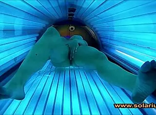 beautiful solarium babe fingers herself on hidden cam