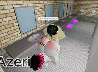 PUBLIC BATHROOM FUCK WITH BIG ASS FRIEND CUMSHOT