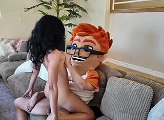 black-haired harley haze toys her shaved pussy then rides for cumshot interview
