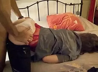 White French Slut Bent Over in Satin Dress Thong Heels Doggy Compilation