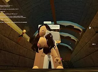 roblox slut deepthroats bends over for wet ass shaking cum