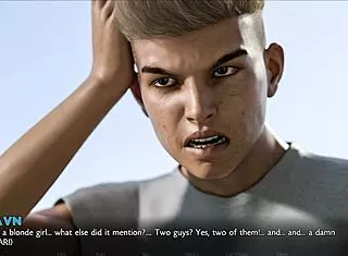 Blonde curvy milf squirts endlessly on huge cock in 3D hentai dating game.