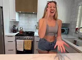 cheating rock paper scissors wins fuck with girlfriend's roommate river lynn