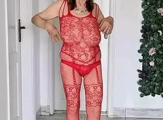the queen of overalls busty granny mariaold spreads for hairy pussy close-up tease