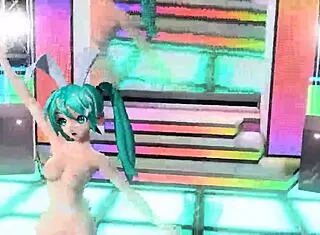 hatsune miku vocaloid nude mod reveals big tits ass in bunny costume