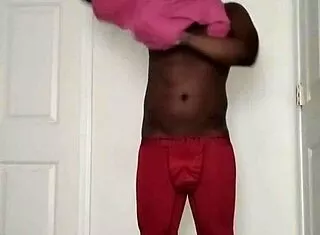 sexy muscled babe shows off tits abs