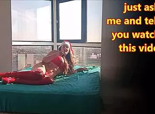 mama claus gets cuckolded by old man on erotic xmas cam homemade