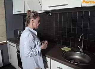 Mature Stepmom Teased Fucked Through Panties Pantyhose By Friend