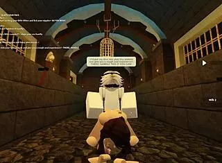 roblox slut deepthroats bends over for wet ass shaking cum