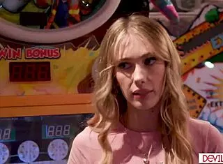 stepdad chokes blonde stepdaughter deepthroat in park quickie