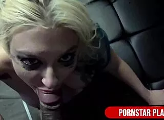 i love how toney capone's chocolate cock stretches leya falcon's wet blonde mouth