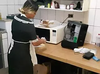 boss tora's big ass maid caught on cam with monster cock