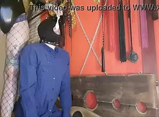 sperm games dominatrix dumps used condom cum over slave face