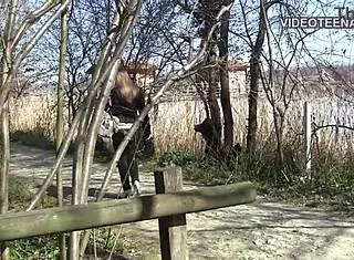 petite 19yo blonde jess teases toys in first french casting interview