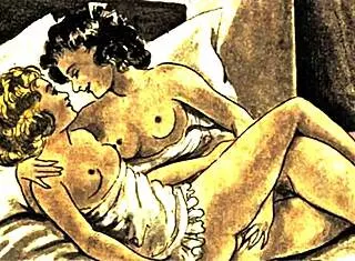 vintage erotic drawings tease sensual curves