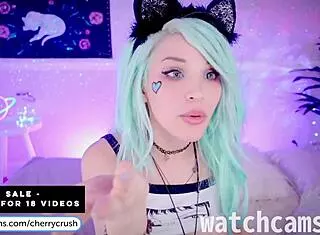 Cherry Crush teases on webcam watchcams tv now!