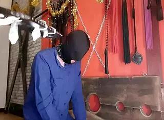 sperm games dominatrix dumps used condom cum over slave face