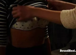 two young 18+ lesbians betrayed in prison play bondage games