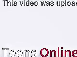 Hot British redhead teen neighbor flashes lingerie then cums from handjob