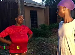 oiled chubby ebony neighbor tits and ass fucked closeup homemade.