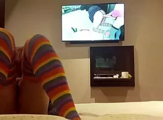 my crossdressing friend with big cock pounds my latina ass hard