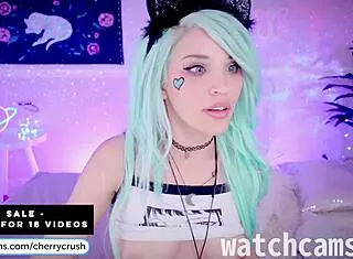 Cherry Crush teases on webcam watchcams tv now!