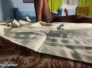 wanna see this ebony milf slave's wet pussy up close while she begs for your commands?