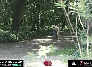 renato's thick cock teases lilit sweet's virgin ass outdoors