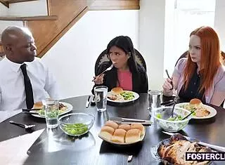 curvy milf shares hubby's bbc with asian teen?