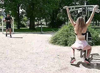 Frisky Rebecca Volpetti's shaved pussy and ass take stranger's balls-deep anal pounding