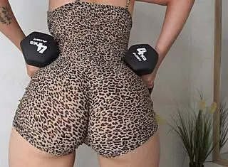 check out this indian big ass stepsis doing naked yoga gymnastics cameltoe workout