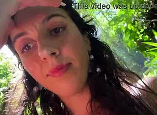 Skinny Lingerie Slut Takes Facial in Public Bathroom then Cumwalks Waterfall