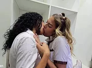 ever wonder how innocent girls provoke each other into kissing?