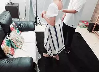 Boss slaps maid deepthroat blowjob cum tits humiliation! 😈💦