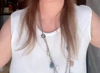 watch this cougar granny seduce with her big natural tits dance moves compilation